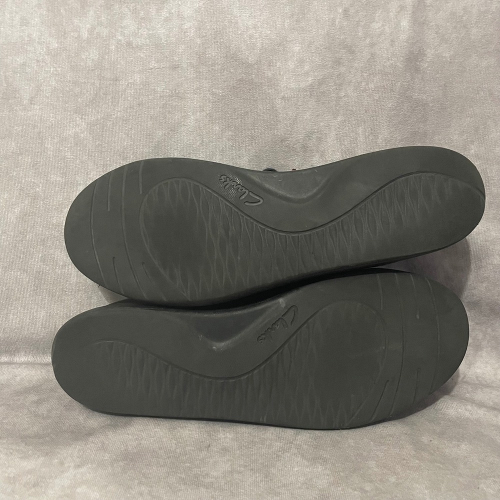 Clarks Un Rio Lace Womens 11M Black Leather Shoes Unstructured Comfort Walking - Picture 6 of 8